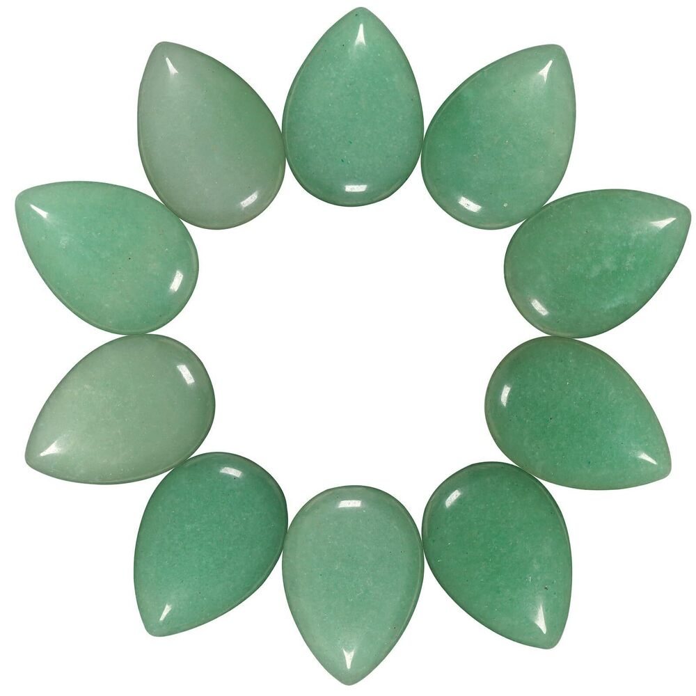 7394 Set of 10 Teardrop Shaped CAB Flatback Stone for Jewelry Making